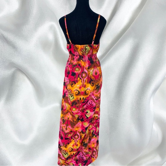 💚 Colorful Tropical Maxi Cami Dress - Picture 2 of 3